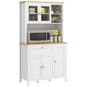 Dulap pentru bucatarie, MDF, alb/natur, 100 x 40 x 180 cm, Resigilat, Grad A