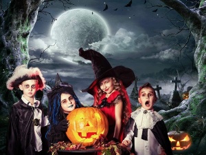 Fundal foto pentru Halloween Aiikes, vinil, multicolor, 240 x 180 cm - Img 3