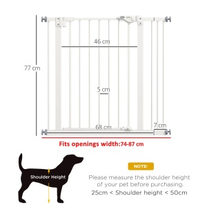 Grilaj de protectie pentru animale de companie Re-Bloom, metal/plastic, alb, 68 x 77 cm, Resigilat, Grad A - Img 3