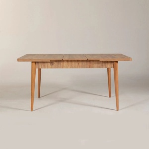 Hanah Home masa extensibila, PAL melaminat/picioare arin, 130x80x77 cm (deschisa 165x80x75 cm), capacitate 40kg, pin atlantic - Verificat A · Re-Bloom - Img 4