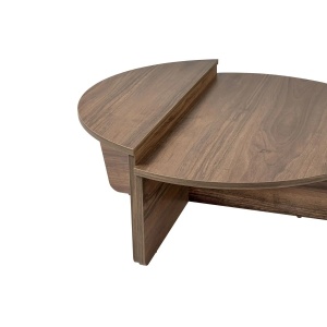 Hanah Home masuta de cafea, PAL melaminat, nuc, 90x60x30cm, Nuc - Verificat A · Re-Bloom - Img 2