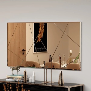 Hanah Home oglinda perete 60x120x2.2 cm, rama MDF 100%, acoperire ecologica Flotal-E, bronz - Verificat A · Re-Bloom - Img 4