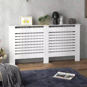 Masca pentru calorifer Re-Bloom, MDF, alb, 152 x 19 x 81 cm, Resigilat, Grad A - Img 2