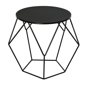 Masuta de cafea Re-Bloom, otel, negru, 54 x 54 x 44 cm, Resigilat, Grad A