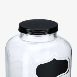 Navaris dozator bauturi 5L, suport metalic negru, robinet inox, sticla, Transparent/Negru - Verificat A · Re-Bloom - Img 5