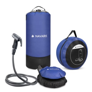 Navaris dus camping cu pompa de picior, PVC, 11L, Negru - Verificat A · Re-Bloom - Img 3