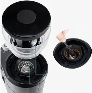 Navaris rasnita electrica cafea cu bavura conica, ABS/otel inoxidabil, 18x12.5x28 cm, discuri slefuit inox, argintiu/negru - Verificat A · Re-Bloom - Img 3
