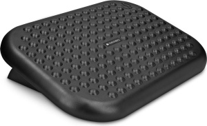Navaris suport ergonomic picioare birou, plastic, 44.8x33.5 cm, inclinare reglabila 0-15°, butoane masaj, picioare cauciuc anti-alunecare, negru - Verificat A · Re-Bloom