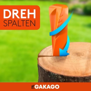 Pana pentru despicat lemne Gakago, otel forjat, portocaliu, 21,5 x 4,5 x 6 cm - Img 3