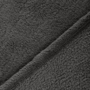 Patura catifelata teddy fleece Dormitio®, 150x200 cm, 100% poliester, 210gsm, Gri, Resigilat, Grad A - Img 4