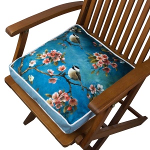Pernuta pentru scaun, 50% bumbac/50% poliester, 42x42 cm, umplutura silicon, fermoar ascuns, multicolor - Verificat A · Re-Bloom - Img 2