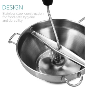 Presa pentru piure de legume si fructe, din otel inoxidabil, 19 cm, 3 discuri de macinat, filtru sos, Resigilat, Grad A - Img 3