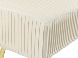Produs Resigilat Banca tapitata Re-Bloom Paterson, catifea/fier/MDF/pin/placaj, 118x40x42 cm, 150 kg, alb-galbuie - Verificat A - Img 6