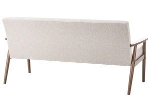 Produs Resigilat Canapea 3 locuri Re-Bloom Esrum, textil/MDF/cauciuc, 151x72x79 cm, spuma, 110 kg/persoana, maro inchis/bej - Verificat A - Img 2