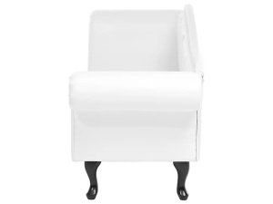 Produs Resigilat Canapea stanga Re-Bloom Lattes, piele ecologica/lemn, 188x59x87 cm, arcuri sinuoase, spuma, 180 kg, alb/negru - Verificat A - Img 4