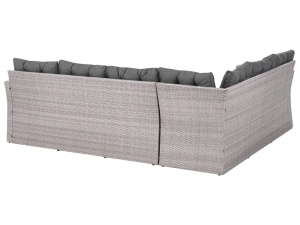 Produs Resigilat Coltar gradina Re-Bloom Viterbo 8 locuri, ratan PE/otel, 234x177x74 cm, perne incluse, UV4, 136 kg/persoana - Verificat A - Img 4