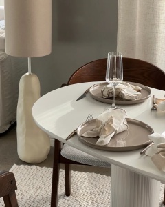 Produs Resigilat Masa de dining Re-Bloom Peery, MDF, 198x93x76 cm, 8 persoane, 100 kg, alb - Verificat A - Img 5