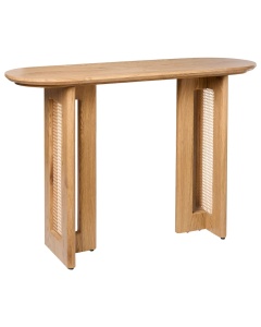 Produs Resigilat Masa tip consola Re-Bloom Karlo, MDF/ratan, 120x40x80 cm, 50 kg, natur - Verificat A