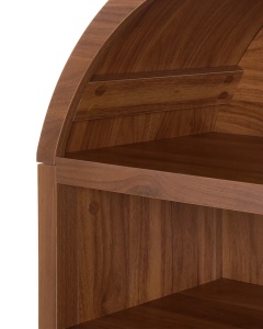 Produs Resigilat Pantofar Re-Bloom Lambina, MDF, 75x35x180 cm, rafturi reglabile, picioare 9 cm, maro inchis - Verificat A - Img 5
