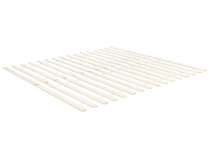 Produs Resigilat Pat Re-Bloom Sabran, 160x200 cm, lemn de pin/MDF, 2 sertare, somiera 2x16 lamele, tablie 169x82 cm, 240 kg, alb - Verificat A - Img 7