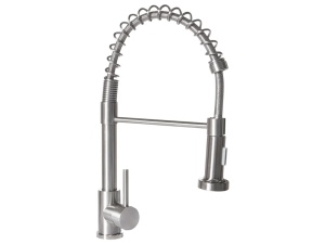 Produs Resigilat Robinet de bucatarie cu arc Re-Bloom Maihue, otel inoxidabil, 21x5x43 cm, kit montare inclus, argintiu - Verificat A