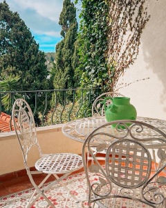 Produs Resigilat Set 2 scaune gradina pliabile Re-Bloom Bivio, metal, 43x52x93 cm, 120 kg, alb-galbui - Verificat A - Img 2