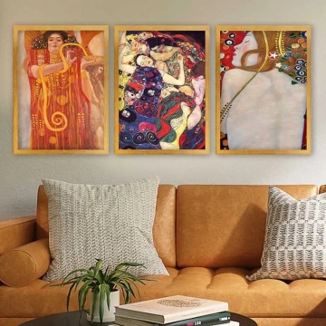 Set 3 tablouri decorative canvas, 3x55x75 cm, panza/lemn, multicolor - Verificat A · Re-Bloom - Img 3