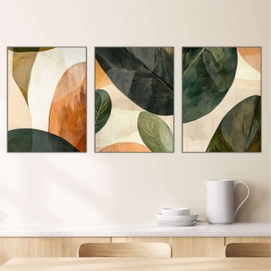 Set 3 tablouri decorative MDF fara rama, 3x40x90 cm, imprimare digitala, multicolor - Verificat A · Re-Bloom - Img 1