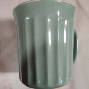 Set 4 boluri ceramice, cu maner si capac, 400 ml, rezistente la microunde, Turcoaz, Resigilat, Grad A - Img 5