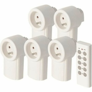 Set 5 prize cu telecomanda, SCS SENTINEL, tip E, raza de actiune 30 m, alb, Resigilat, Grad A