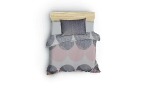 Set husa pilota + fata de perna, bumbac ranforce 100%, 155x220 cm + 80x80 cm, multicolor - Verificat A · Re-Bloom - Img 2