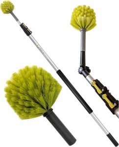 Set maner telescopic cu pamatuf DocaPole, plastic/aluminiu, galben/negru/argintiu, 3,6 m