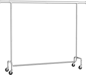 Stand pentru haine Songmics, otel/polipropilena, argintiu, 200 x 45 x 162,9 cm, Resigilat, Grad A