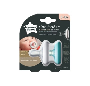 Suzeta Tommee Tippee Closer to Nature, 6-18 luni, Alb/Verde 2 buc, Resigilat, Grad A