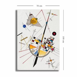 Tablou canvas Re-Bloom, model abstract, lemn/panza, multicolor, 70 x 100 cm - Img 2