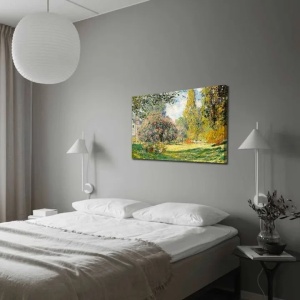 Tablou decorativ canvas Claude Monet model peisaj 70x100 cm, panza 100%, cadru lemn 3 cm, multicolor - Verificat A · Re-Bloom - Img 4