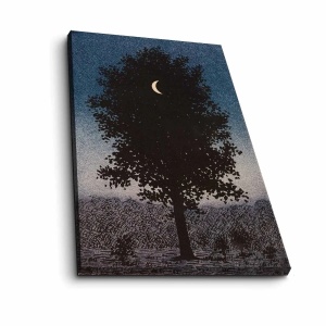 Tablou decorativ canvas model copac 45x70 cm, panza suede 100%, rama lemn 100% 3 cm, negru/gri/albastru - Verificat A · Re-Bloom