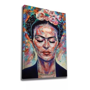 Tablou decorativ canvas model femeie 70x100 cm, 50% bumbac/50% poliester, imprimare digitala, cadru lemn 2x3 cm, multicolor - Verificat A · Re-Bloom