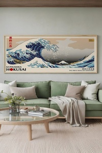 Tablou decorativ inramat, 50x120 cm, MDF 2.7mm, cadru lemn masiv 2 cm, imprimare digitala, format panoramic, multicolor - Verificat A · Re-Bloom - Img 2