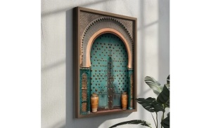 Tablou decorativ MDF/lemn pin, 35x47x3.5 cm, MDF 3mm, cadru lemn pin 100%, imprimare UV, multicolor - Verificat A · Re-Bloom - Img 5