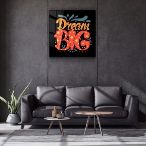 Tablou decorativ Re-Bloom, Dream Big, sticla temperata, multicolor, 80 x 80 cm - Img 3