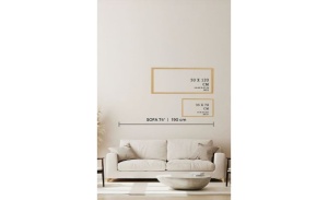 Tablou decorativ Re-Bloom, lemn masiv/MDF, natur/negru, 50 x 120 cm - Img 2