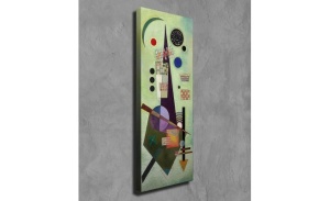Tablou decorativ Re-Bloom, lemn/panza, multicolor, 30 x 80 cm - Img 3