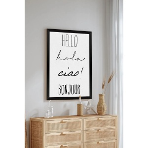Tablou decorativ Re-Bloom, MDF, alb/negru, 33 x 48 cm - Img 2