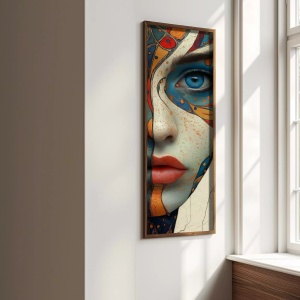 Tablou decorativ Re-Bloom, MDF/lemn masiv, multicolor, 40 x 120 x 3,5 cm - Img 3