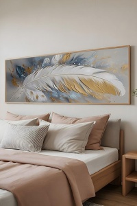 Tablou decorativ Re-Bloom, model pana, MDF/lemn masiv, multicolor, 50 x 120 cm - Img 4