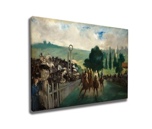 Tablou decorativ Re-Bloom, model peisaj, lemn/panza, multicolor, 50 x 70 cm