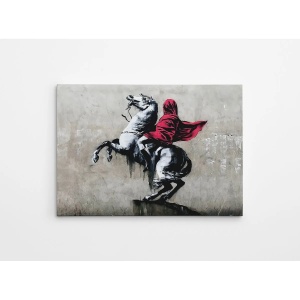 Tablou decorativ Re-Bloom, panza/lemn, gri/rosu/negru, 50 x 70 cm - Img 3