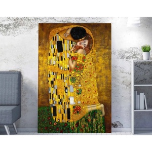 Tablou decorativ Re-Bloom, panza/lemn, multicolor, 50 x 70 cm - Img 2