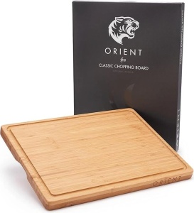 Tocator din bambus natural, stil oriental, canelura suc, dublu, 40.5x30.5cm - Verificat A · Re-Bloom